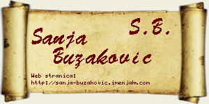 Sanja Buzaković vizit kartica